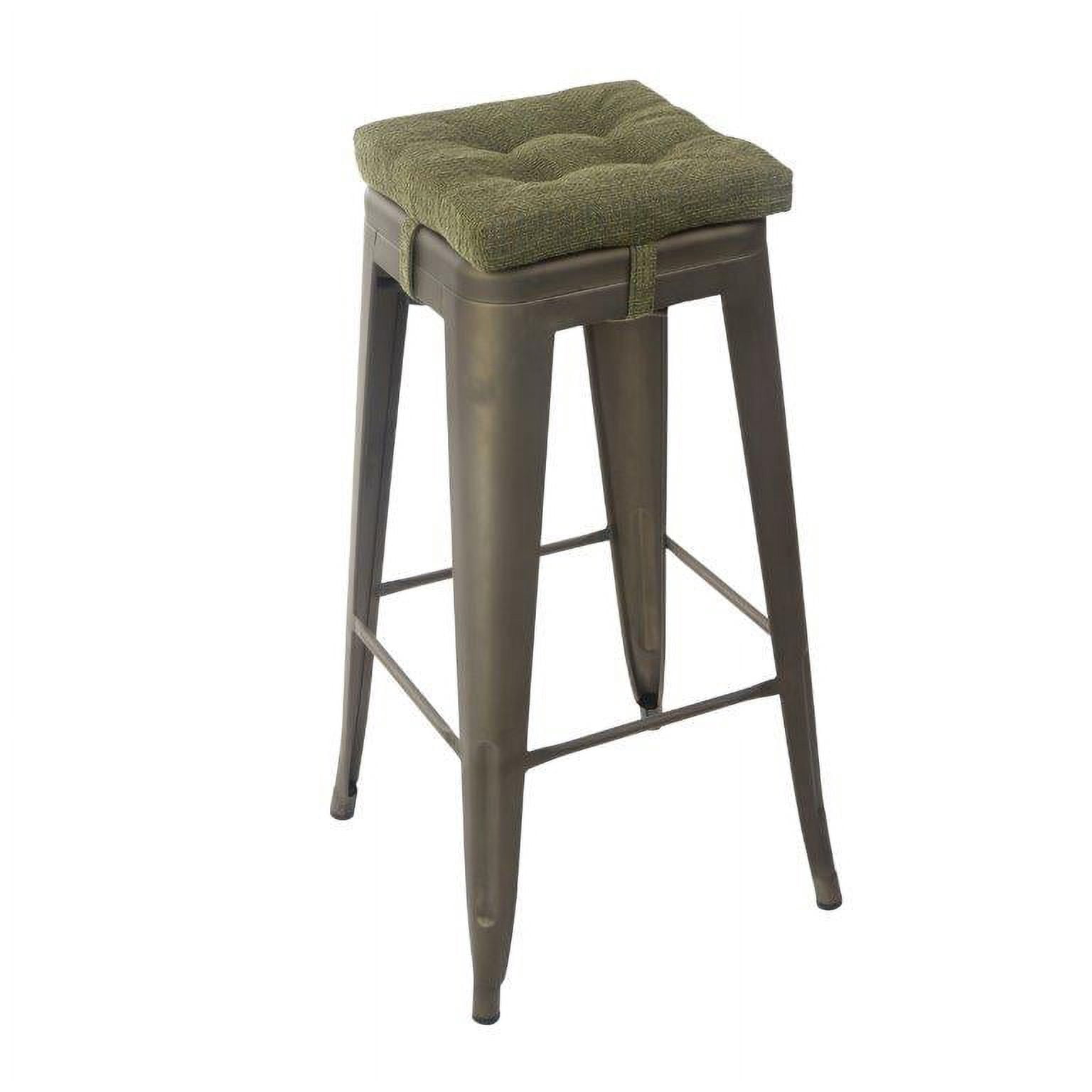 Klear Vu Gripper Square 15" x 15" Bar Stool Cushion with Velcro Straps - Set of 4