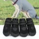 thumbnail image 5 of EeaseMX 4 botas de invierno cálidas para perros, impermeables, antideslizantes, reflectantes y de seguridad nocturna, para perros pequeños y grandes (negro), 5 of 8