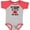 Baseball Heather and Red, variant on Inktastic Grammy and Pappy Love Me Boys or Girls Baby Bodysuit