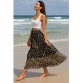 thumbnail image 3 of Moomaya Women's Chiffon Maxi Skirt with Lining - 40" Long Printed Skirt for Beach, Summer Outfits, High Waist Flowy Skirt, 3 of 7