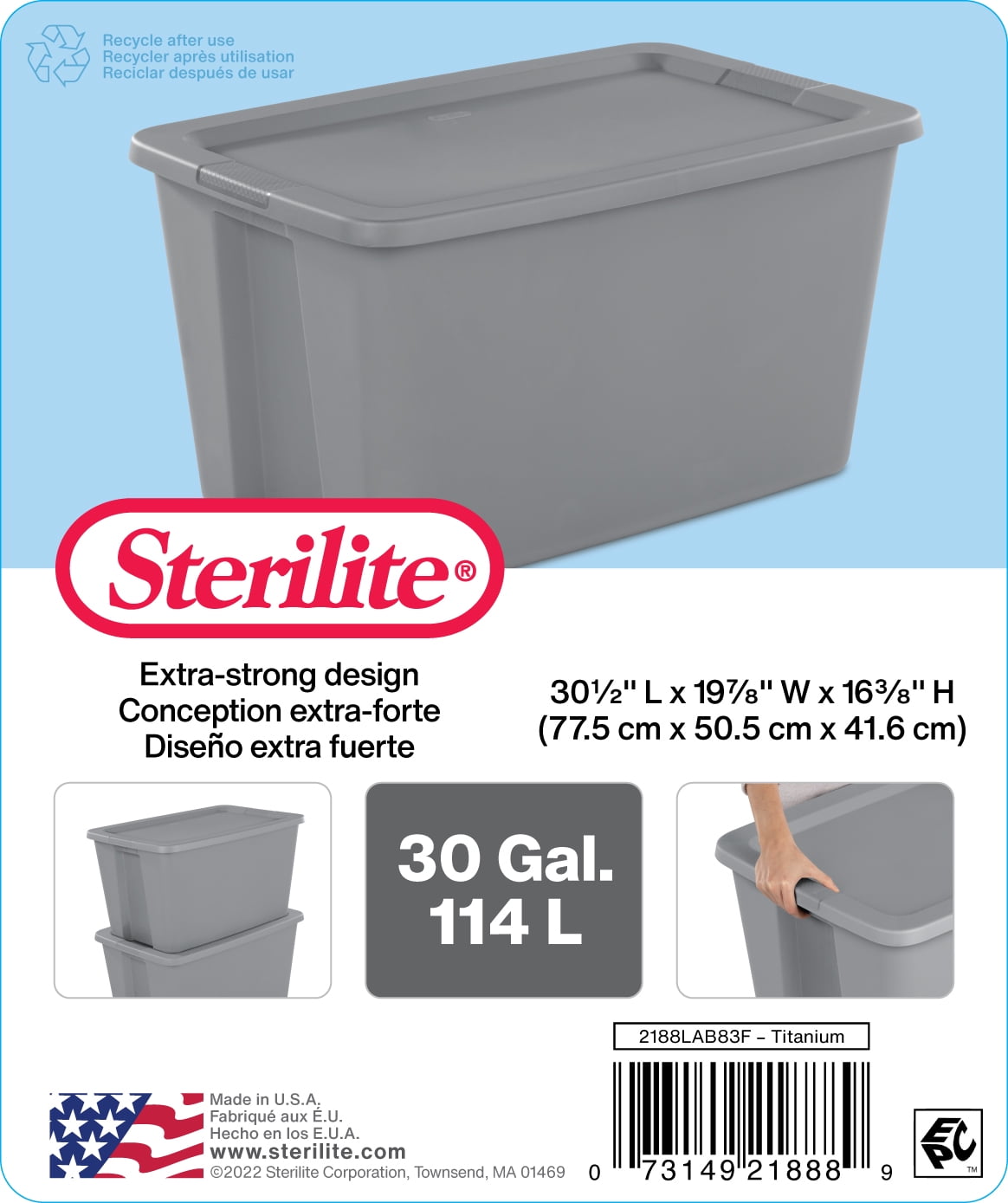 30 gallon totes on sale sale