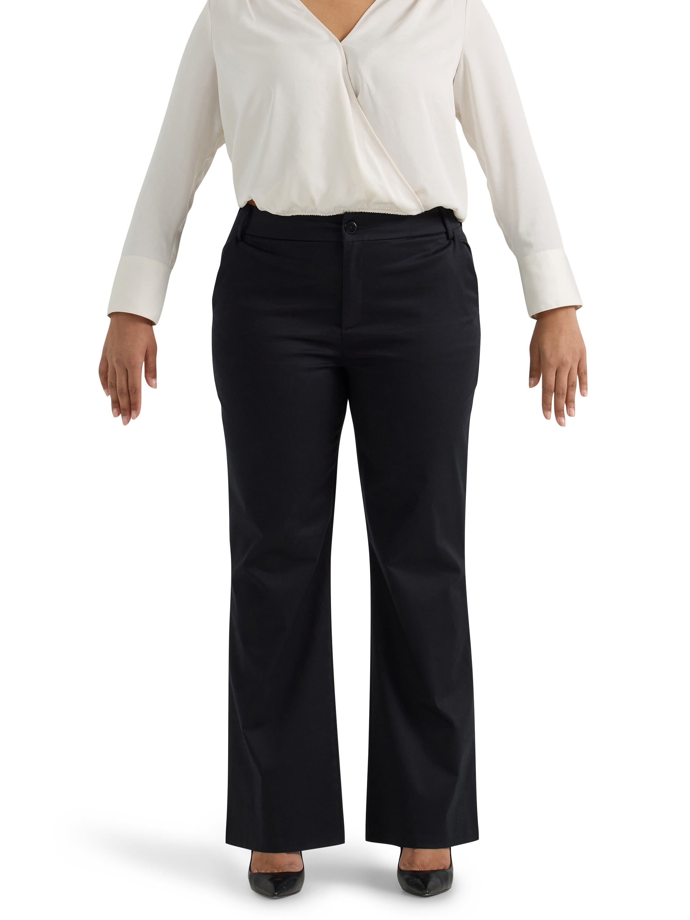 Lee® Women's Plus Mid Rise Wrinkle Free Bootcut Pant