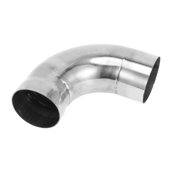 90 Degree Mandrel Exhaust Tube Car Exhaust Pipe Mandrel Bend DIY Custom Tubing Pipe 2.25" OD 3.94" Leg Length 304 Stainless Steel Silver Tone