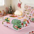 thumbnail image 5 of Manfei Bauble Holiday Queen Comforter Set with Fitted Sheet and 2 Pillowcases, Turquoise White, 5 of 7