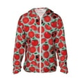 thumbnail image 1 of Balery Cute Tomato Sudadera ligera de manga larga con capucha y protección solar UPF 50+ para hombre y mujer, ideal para pesca y running-X-Large, 1 of 7