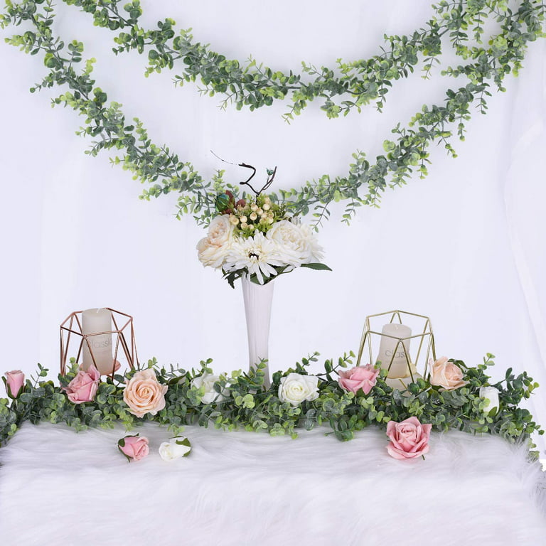 Faux Hanging Vines , Fake Greenery Garland for Wedding Backdrop Arch Wall Dcor, Artificial Hanging Plants Vine for Farmhouse Table Party Wedding Decor