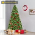 thumbnail image 3 of Costway 7.5Ft Unlit Hinged PVC Artificial Christmas Tree Premium Spruce Tree w/1346 Tips, 3 of 10