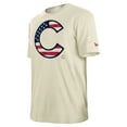 thumbnail image 2 of Men's New Era Cream Chicago Cubs Americana Flag Fill T-Shirt, 2 of 4