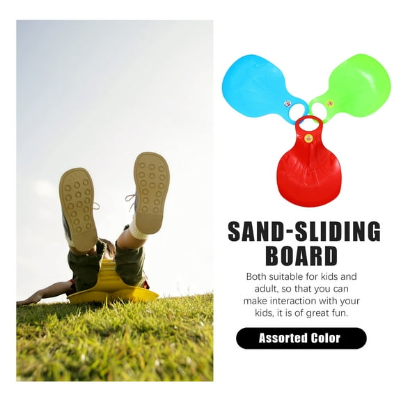 ADDHAT plastic sled Grass Sled Assorted Color 3 Pcs