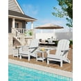 thumbnail image 3 of Chaise Adirondack Pliante pour Patio – HDPE Résistante aux Intempéries, Texture Bois, Porte-Gobelet Intégré, Supporte 380 Lb, Chaise d'Extérieur Pliable pour Jardin, Terrasse, Foyer, Piscine, 3 of 9