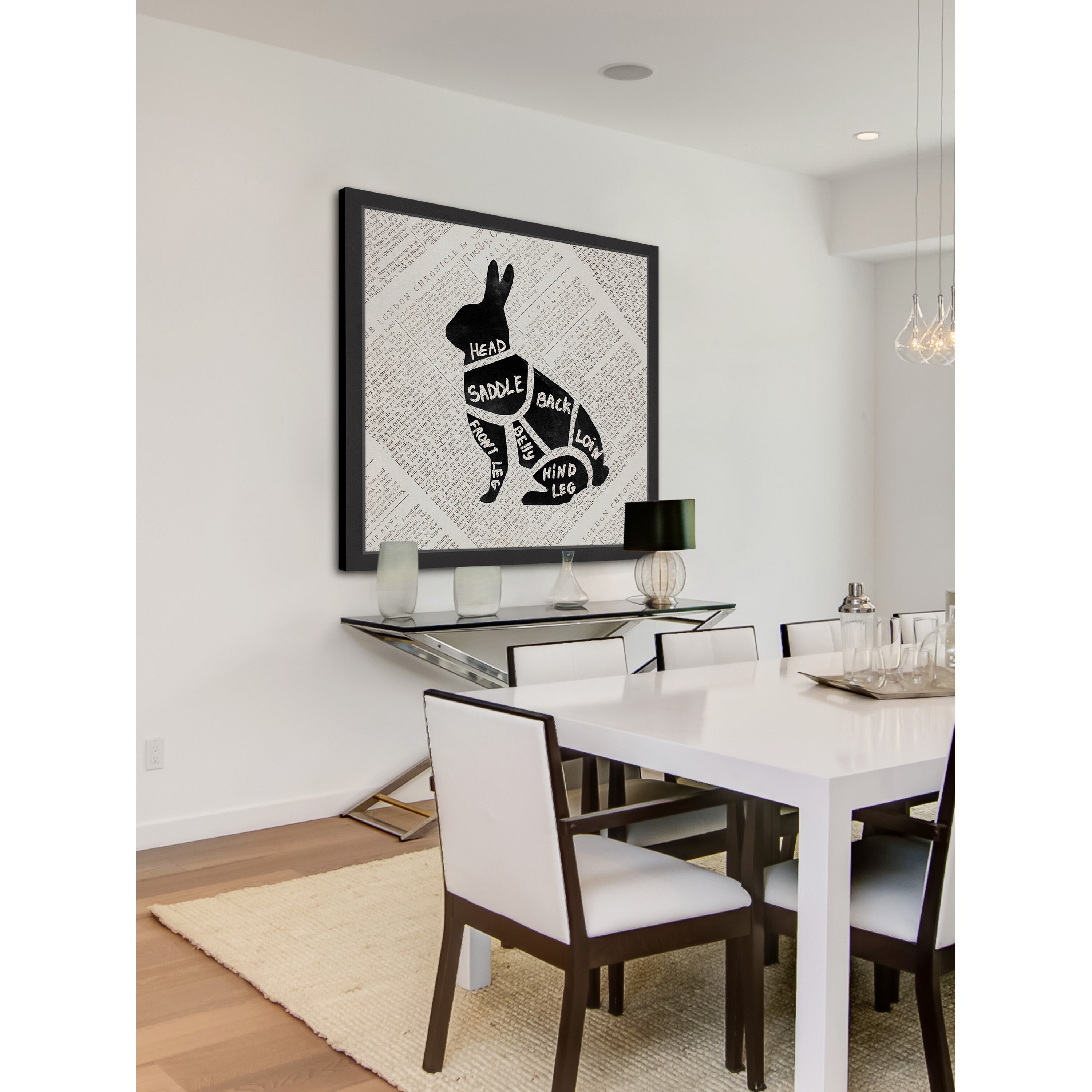 "Rabbit Cuts" Framed Painting Print