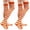 Dark Orange and White, variant on COUVER Women Striped Over Knee Stockings, Black Hot Pink, 2 Pairs