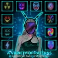thumbnail image 7 of Ompusos Kids Glowing LED Cosplay Masquerade Mask, Light-Up Gesture-Sensing Costume Party Mask, 7 of 7