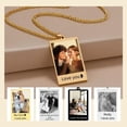 thumbnail image 2 of EUEAVAN Gold Personalised Photo Necklace Custom Message Necklace with Color Photo for Women Birthday Anniversary Gift for Men, 2 of 7