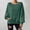 Green sweater for women, variant on jtjvou Fuzzy Fleece Round Neck Sweatshirt Long Sleeve Pocketed Casual Fashion Top Comfortable Warm Fall Winter Wear Daily Use Fashionable Outfit Blue S