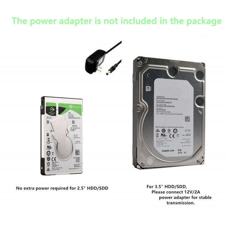 SATA to USB Cable - to 2.5” 3.5” SATA III Hard Adapter - External Converter for SSD/HDD Data - Walmart.com