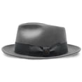 thumbnail image 5 of Walrus Hats Compass Grey  Diamond Crown Fedora – 100% Australian Wool Felt Hat with Grosgrain Band & Walrus Logo Pin – Stylish Unisex Fedora, 5 of 9