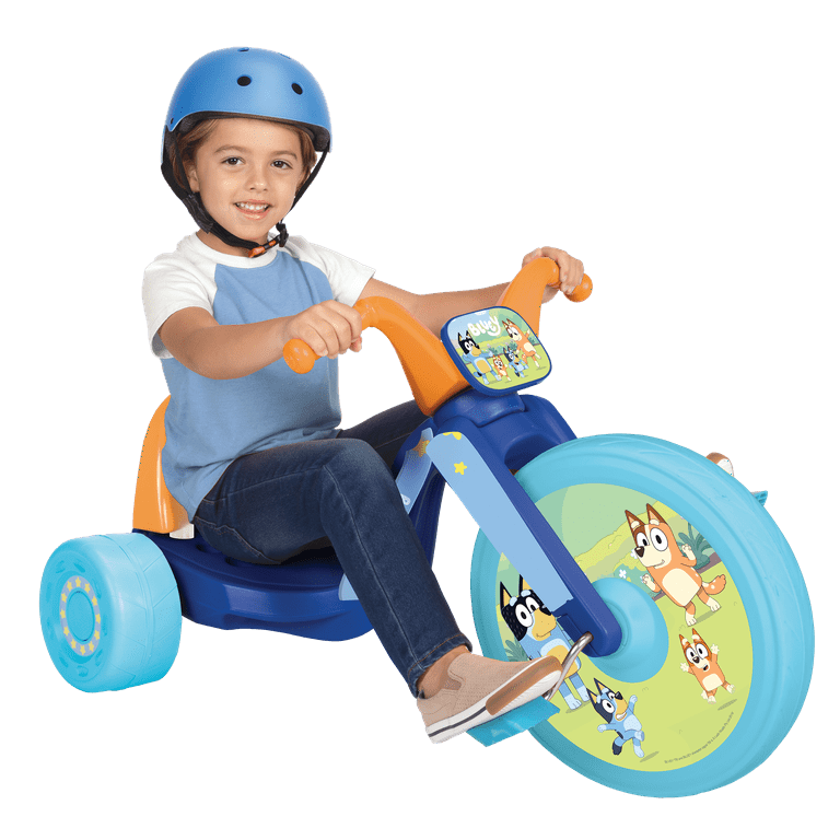 Fly Wheels Bluey Tricycle with 15 inch Front Wheel with Light