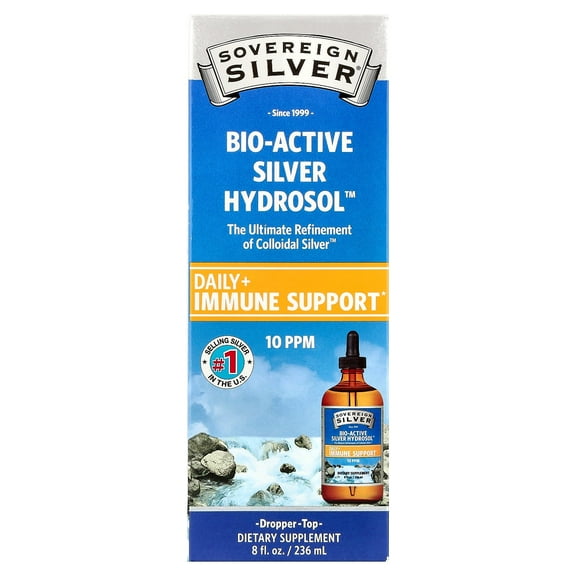 Sovereign Silver Hydrosol 10 ppm Dropper, 8 Oz
