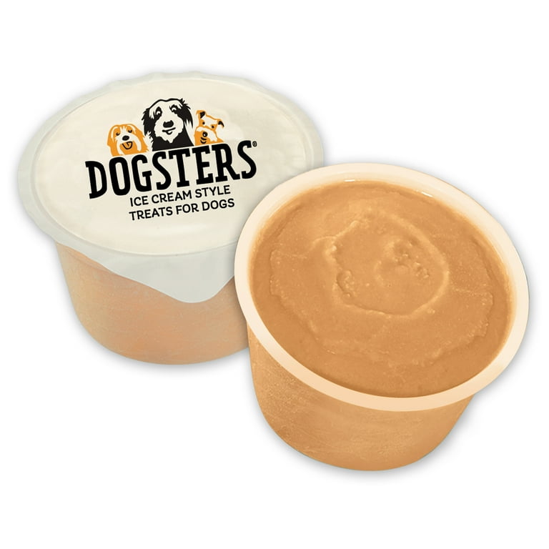 Dogsters Ice Cream Style Cheesy Bac n Flavor Treats for Dogs 4 3.5 fl oz Cups