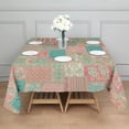 thumbnail image 3 of Pioneer Flower Floral Print Pattern Square Tablecloth, Waterproof Wipeable Spillproof Washable Table Cover for Home Kitchen Party Decor, 60"x60", 3 of 6