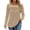 Khaki, variant on Long Sleeve Shirts for Women Fall Dressy Casual Blouses Fashion Pleated Tunic Tops