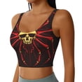 thumbnail image 2 of Pofeuu Red Skull Spider Print Sports Bra for Women Sexy Vest Yoga Running Gym Fitness Crop Bras Tops-Medium, 2 of 8