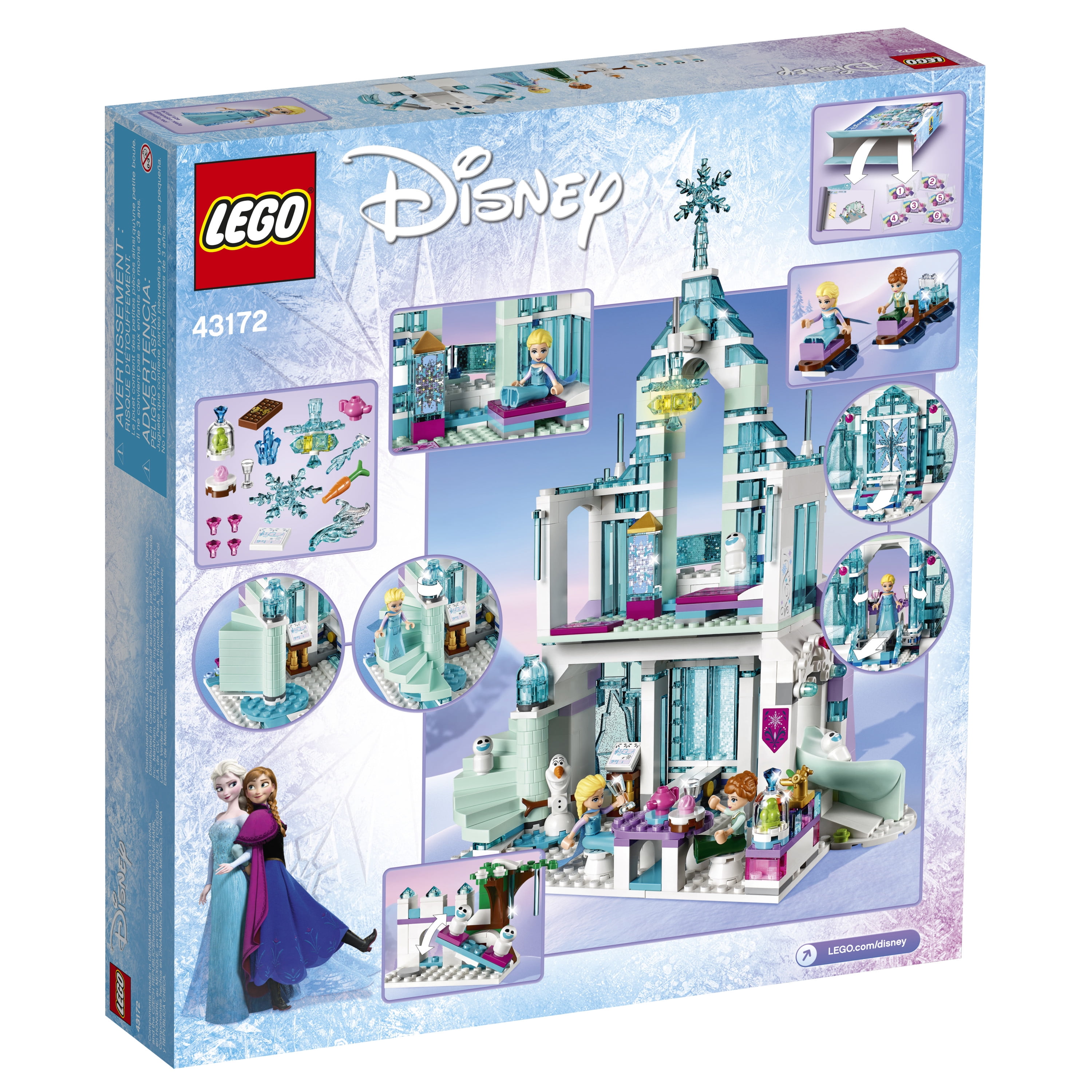 Republikanske parti Præfiks indvirkning LEGO Disney Princess Elsa's Magical Ice Palace 43172 Toy Castle Building  Kit (701 pieces) - Walmart.com
