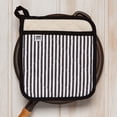 thumbnail image 4 of Now Designs Superior Cotton Pot Holder - Narrow Stripe Black, 4 of 5
