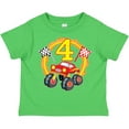 thumbnail image 3 of Inktastic Monster Truck 4th Birthday Boys or Girls Toddler T-Shirt, 3 of 5