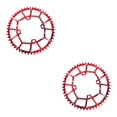 thumbnail image 1 of Ruiboury 1/2/3/5 Anneaux de Chaîne Ronds Pièces Vélo 104BCD Roue Dentée Rouge 50T 2 Pcs, 1 of 6