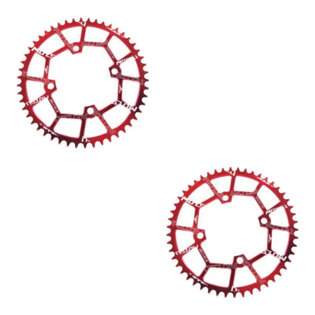 Ruiboury 1/2/3/5 Anneaux de Chaîne Ronds Pièces Vélo 104BCD Roue Dentée Rouge 50T 2 Pcs