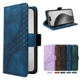 thumbnail image 5 of ELEHOLD For iPhone 13 Pro Max Leather Wallet Phone Case, Embossed Diamond Folio Flip Cover, Card Holder Cash Slot, Stand Support, Wrist Strap Lanyard -Blue, 5 of 10