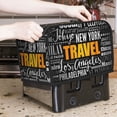 thumbnail image 6 of Rateoe Travel Pattern Toaster Covers 2 Slice Wide Slot,Bread Machine Cover,Bread Dust Cover & Fingerprint Protection,Appliance Covers, 6 of 7