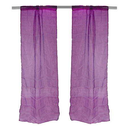 Unique Bargains Household Polyester Sunshade Window Sheer Curtain
