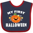 thumbnail image 3 of Inktastic My First Halloween with Pumpkin and Stars Boys or Girls Baby Bib, 3 of 4