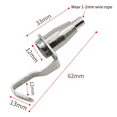 thumbnail image 4 of 40X Adjustable Wire Rope Hooks Picture Rail Display Hanging Hooks Hanging System Accessories, 4 of 6