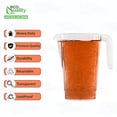 thumbnail image 2 of [100 PACK] 50 oz Crystal Clear Plastic Beverage Pitcher - Break Resistant Beverage Carafe - Great for Restaurants and Catering - Serveware for Water, Cold Drinks, Beer, Lemonade, Sangria (50oz), 2 of 7