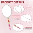 thumbnail image 3 of Uxcell 4 Pack Beadable Mirrors with Handle, 7.7 Inch Long Oval Shape Bead Mirror Bars Removable for DIY Crafts(Light Gray), 3 of 7