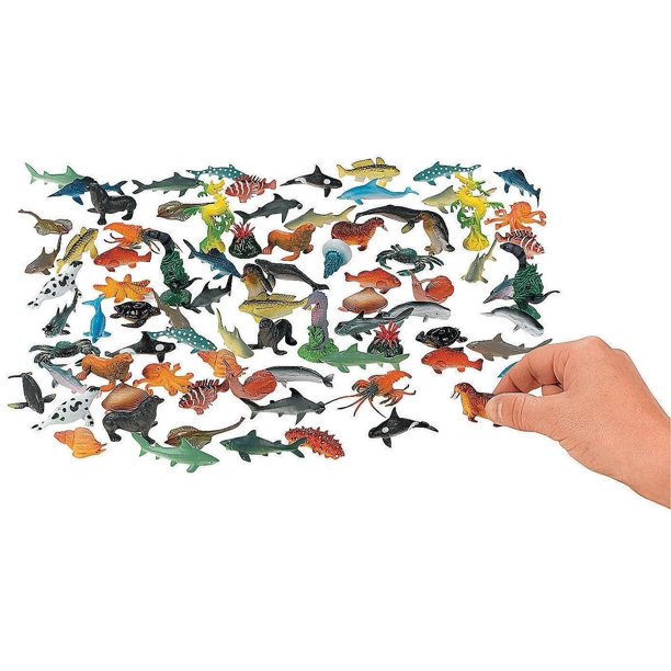 Ocean Animals 2 25 Inches Pack Of 90 Assorted Ocean Figures Aquatic Animal Toys For Kids Great Party Favors Bag Stuffers Fun Toy Gift Prize By Kidsco Walmart Com