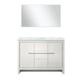 thumbnail image 3 of Sandpoint 48 in W x 20 in D White Double Bath Vanity, White Quartz Top and 43 in Mirror, 3 of 9