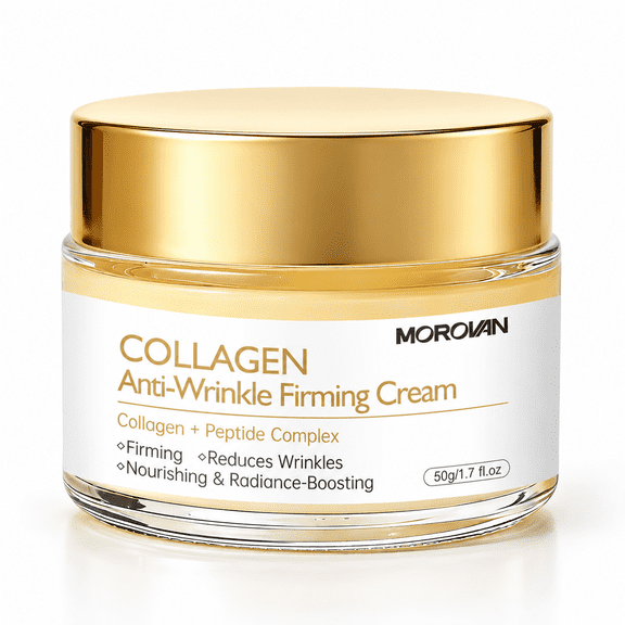 Morovan Face Moisturizer Anti Aging Cream Collagen Peptide Firming Lifting All Skin Types 1.7 fl oz