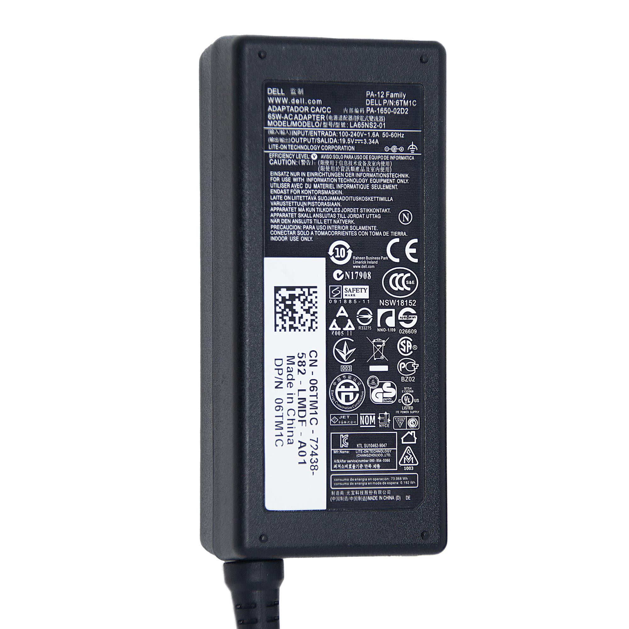 65W Dell Latitude 15 5510 USB-C Adaptateur CA Chargeur - Europe