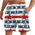 thumbnail image 2 of cllios American Flag Mens Swim Trunks 4th of July Patriotic Swimming Shorts Quick Dry Board Shorts Independence Day USA Flag Bathing Suits with Pockets, 2 of 4