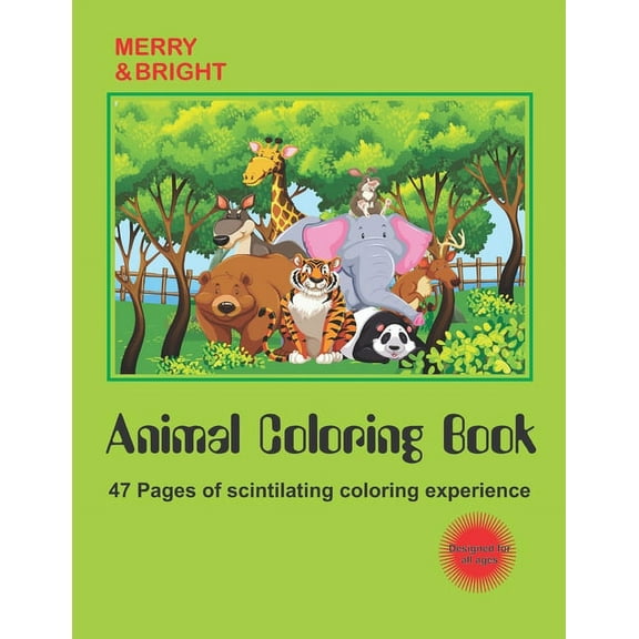 2-In1 Animal Coloring Book: Suitable for all ages with two distinct-style coloring sections that will fire your imagination an, Book 1, (Paperback)