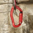 thumbnail image 1 of Carabinador de bloqueo de carabinas 22kn Rock Climbing para acampar senderismo rojo, 1 of 8