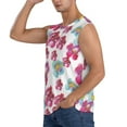 thumbnail image 3 of Balery Watercolor Flowers Men's Sleeveless Muscle Shirts Workout Tank Top, Moisture Wicking, Odor Protection-XX-Large, 3 of 8