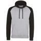 thumbnail image 1 of Awdis Just Hoods - Sudadera con capucha Modelo Baseball en 2 tonalidades Unisex Adultos (Gris jaspeado/Negro jet), 1 of 2