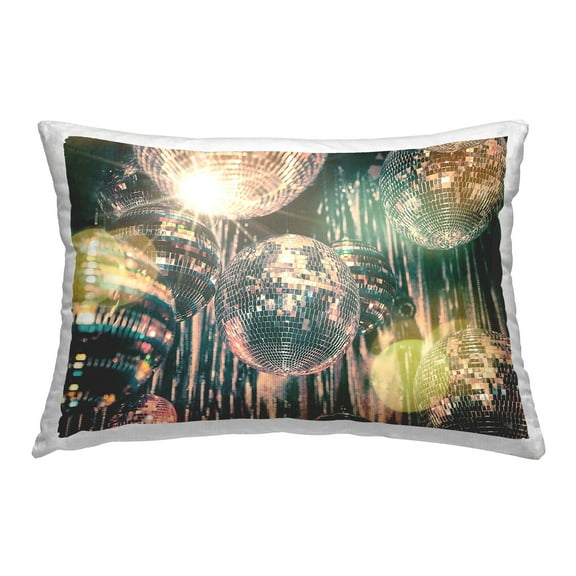 Stupell Industries Disco Balls with Bokeh Decorative Printed Throw Pillow Design by Graffi*tee Studios.