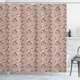 thumbnail image 1 of Ambesonne Flower Shower Curtain, Retro Ornate Blossoms, 69"Wx84"L, Beige Coral Brown, 1 of 3